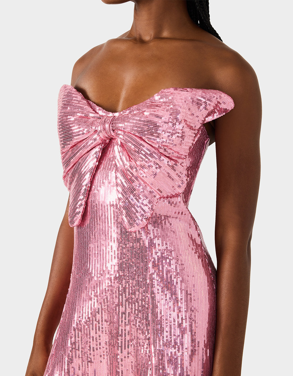 SEQUIN BOW DRESS PINK SEQUIN Women's Mini Pink Sequin Dress | Betsey Johnson Top Pick