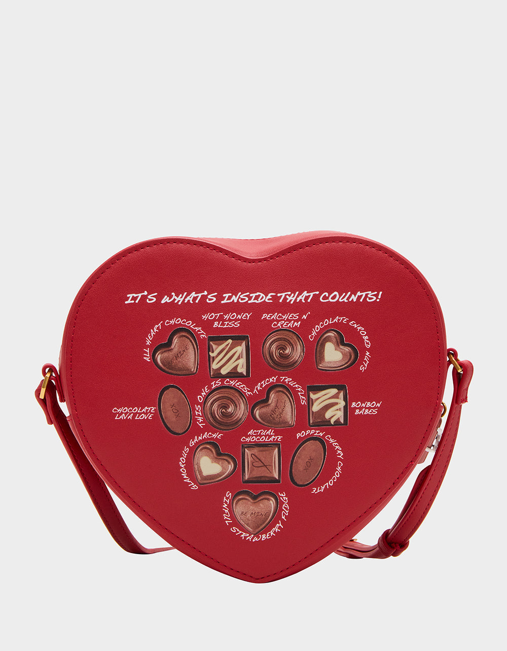 KITSCH RETRO ROMEO RED Women's Valentine's Day Heart Crossbody Handbag | Betsey Johnson Deals