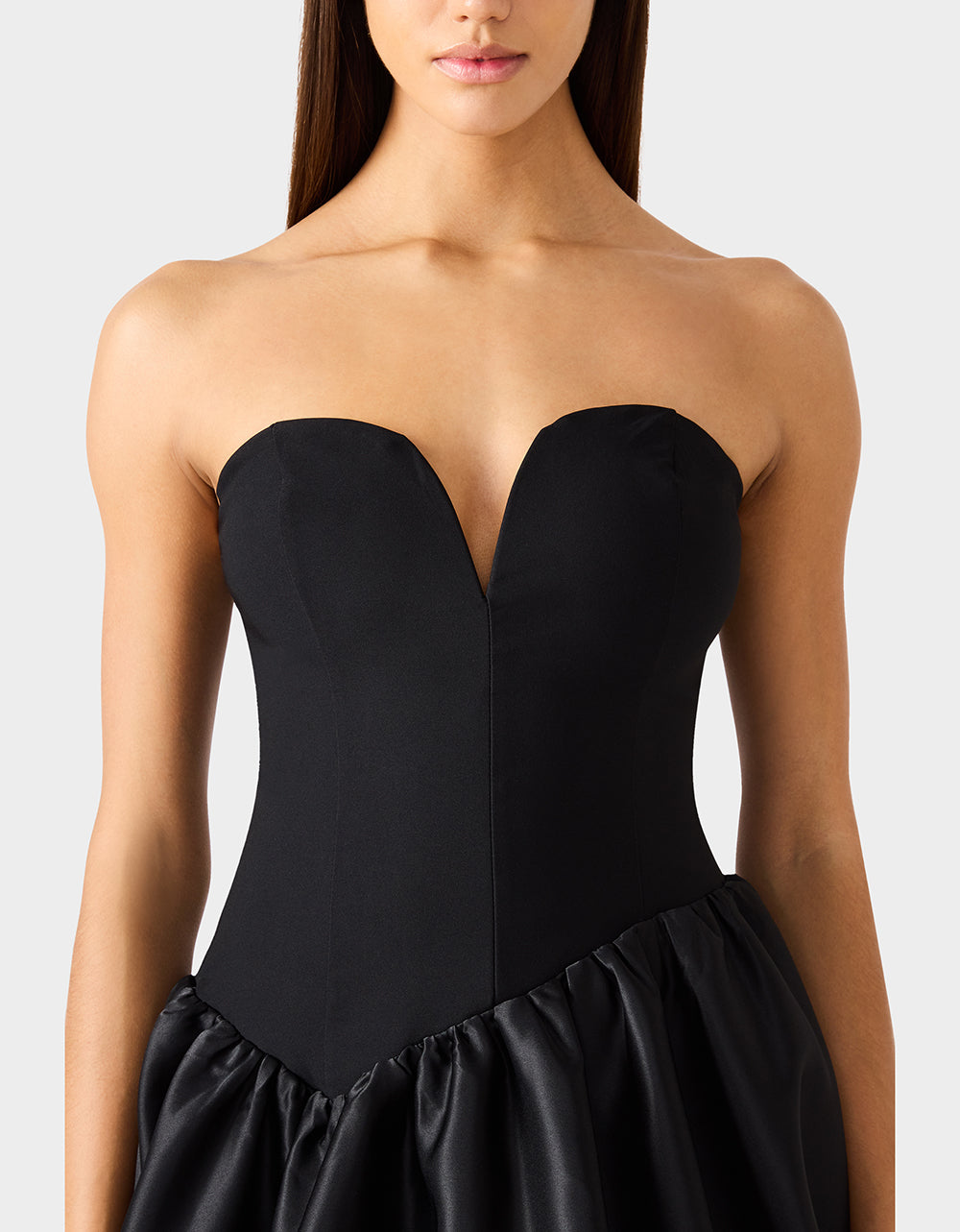 BUBBLE SOIREE DRESS BLACK Women's Black Bubble Hem Strapless Mini Dress | Betsey Johnson Popular