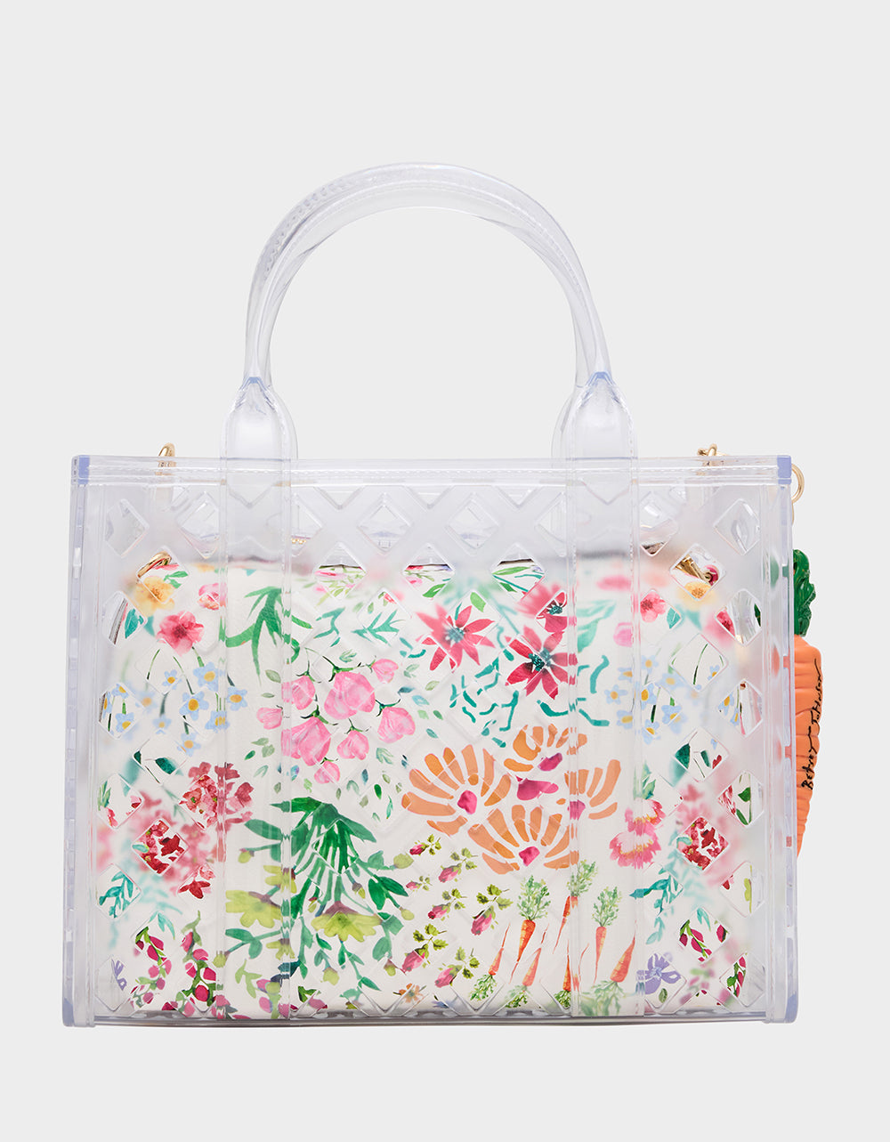 JAMMIN CLEAR SATCHEL Women's Tote Crossbody Handbag | Betsey Johnson Featured