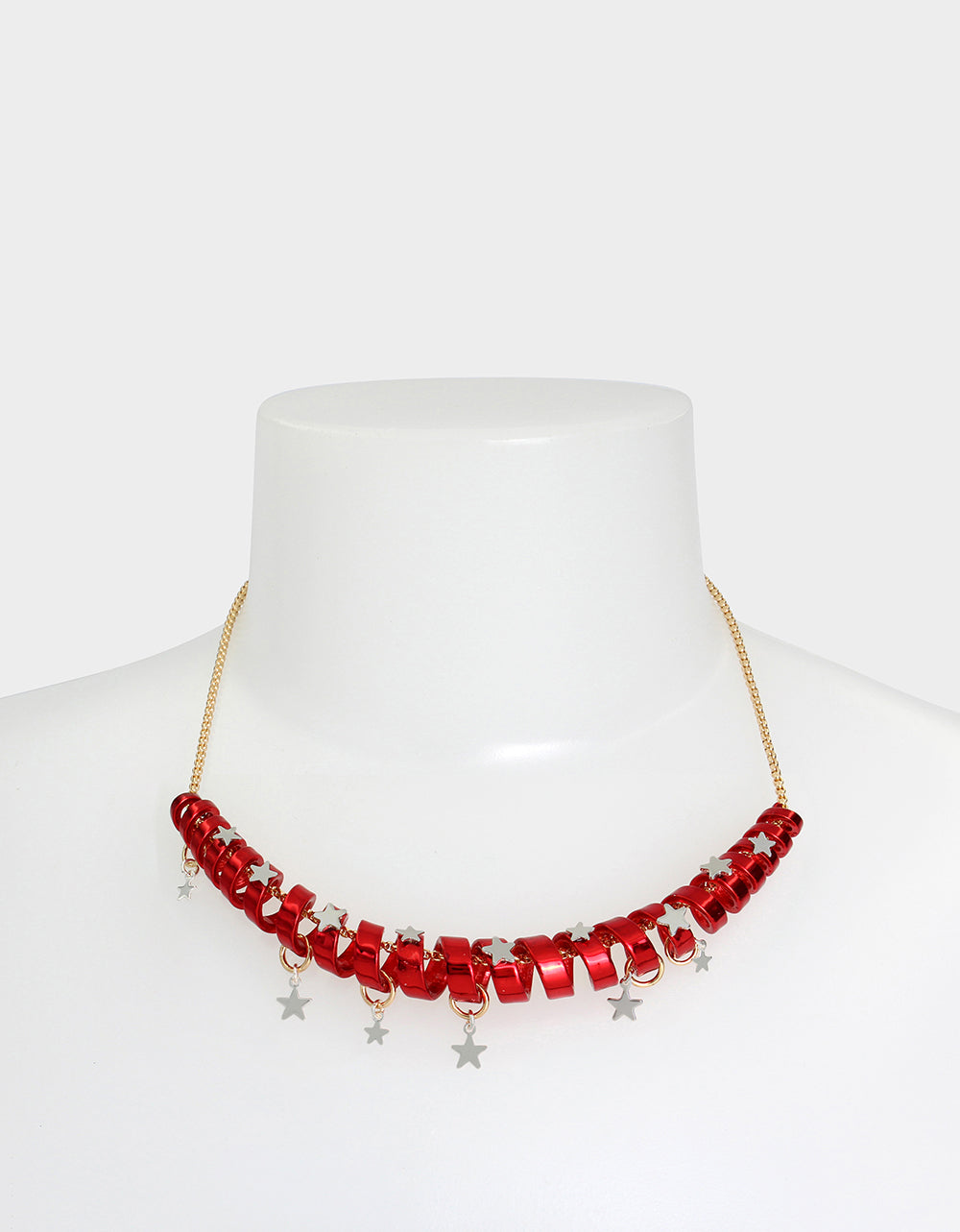 BETSEYS HOLIDAY COIL NECKLACE RED | Betsey Johnson Signature