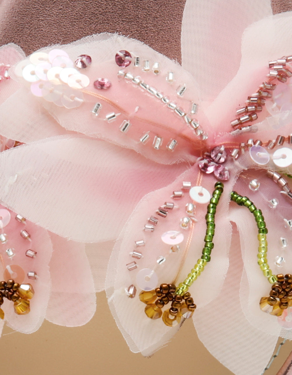 ROSIA Light Pink Flower Embellished Pearl Square-Toe Women's Block Heel | Betsey Johnson Top Pick