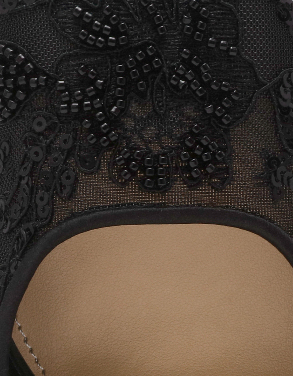 NINAH BLACK Square-Toe Slingback Mesh Block Heels | Betsey Johnson Signature