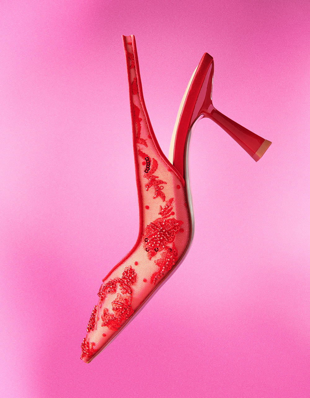 NIKKI RED Pointed Toe Slingback Heel | Betsey Johnson Best Price
