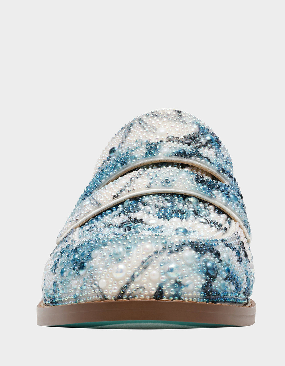 ARON BLUE FLORAL Loafers | Betsey Johnson Best Price