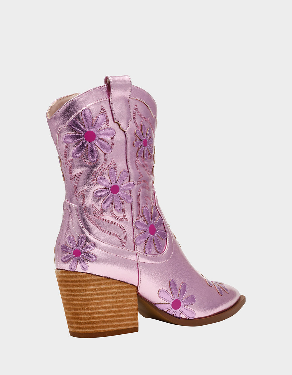 TEDDYY PINK Western Pointed-Toe Ankle Boot | Betsey Johnson Quality