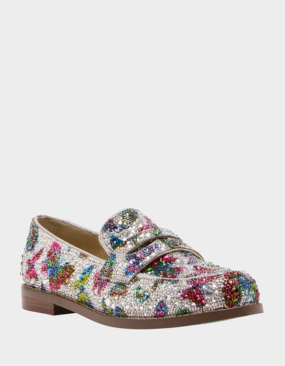 ARON SILVER BUTTERFLY Loafers | Betsey Johnson Deals