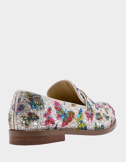 ARON SILVER BUTTERFLY Loafers | Betsey Johnson Deals