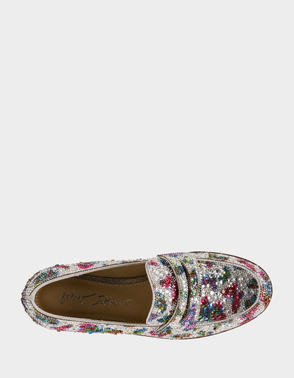 ARON SILVER BUTTERFLY Loafers | Betsey Johnson Deals