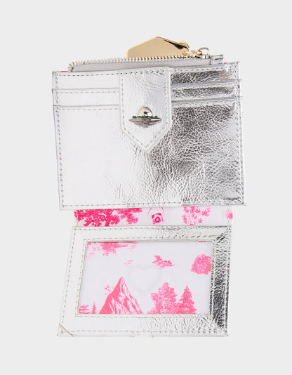 SPACE OUT WALLET SILVER Women's Silver Alien Bifold Wallet | Betsey Johnson Hot Sale