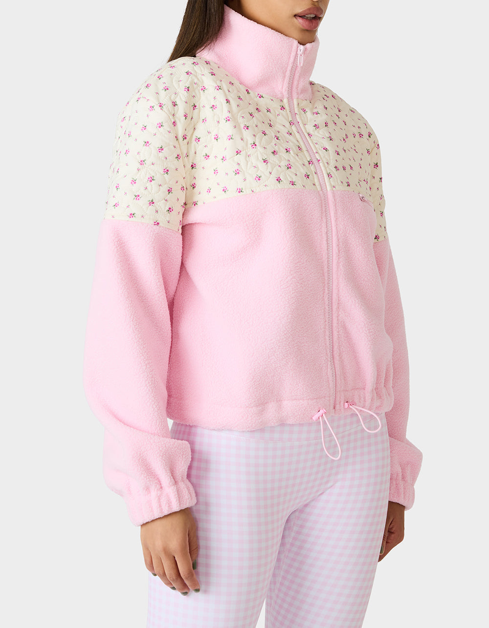 PRETTY IN PLUSH JACKET PINK Women's Pink Floral Print Plush Jacket | Betsey Johnson Great Value