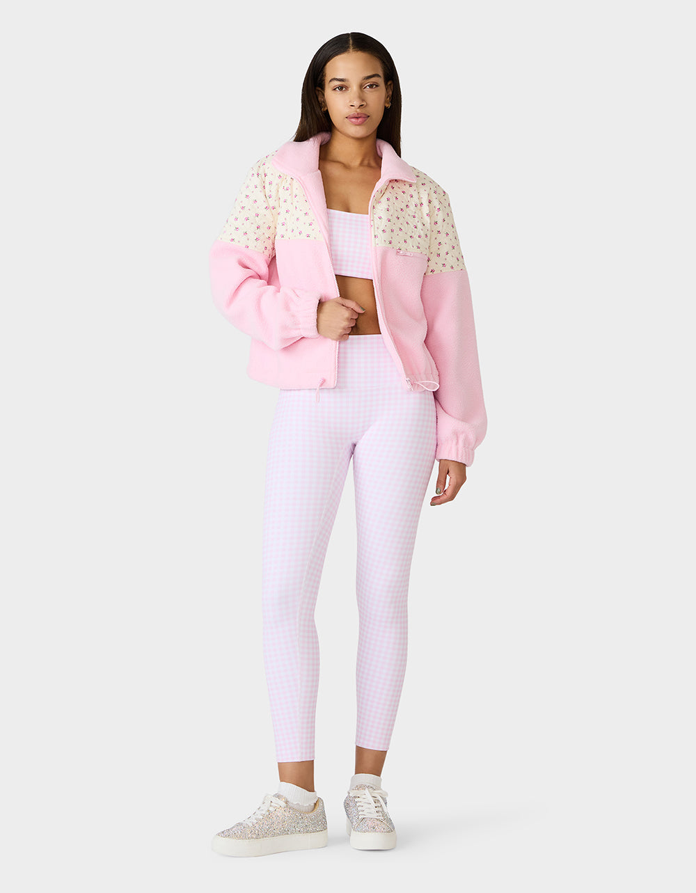 PRETTY IN PLUSH JACKET PINK Women's Pink Floral Print Plush Jacket | Betsey Johnson Great Value