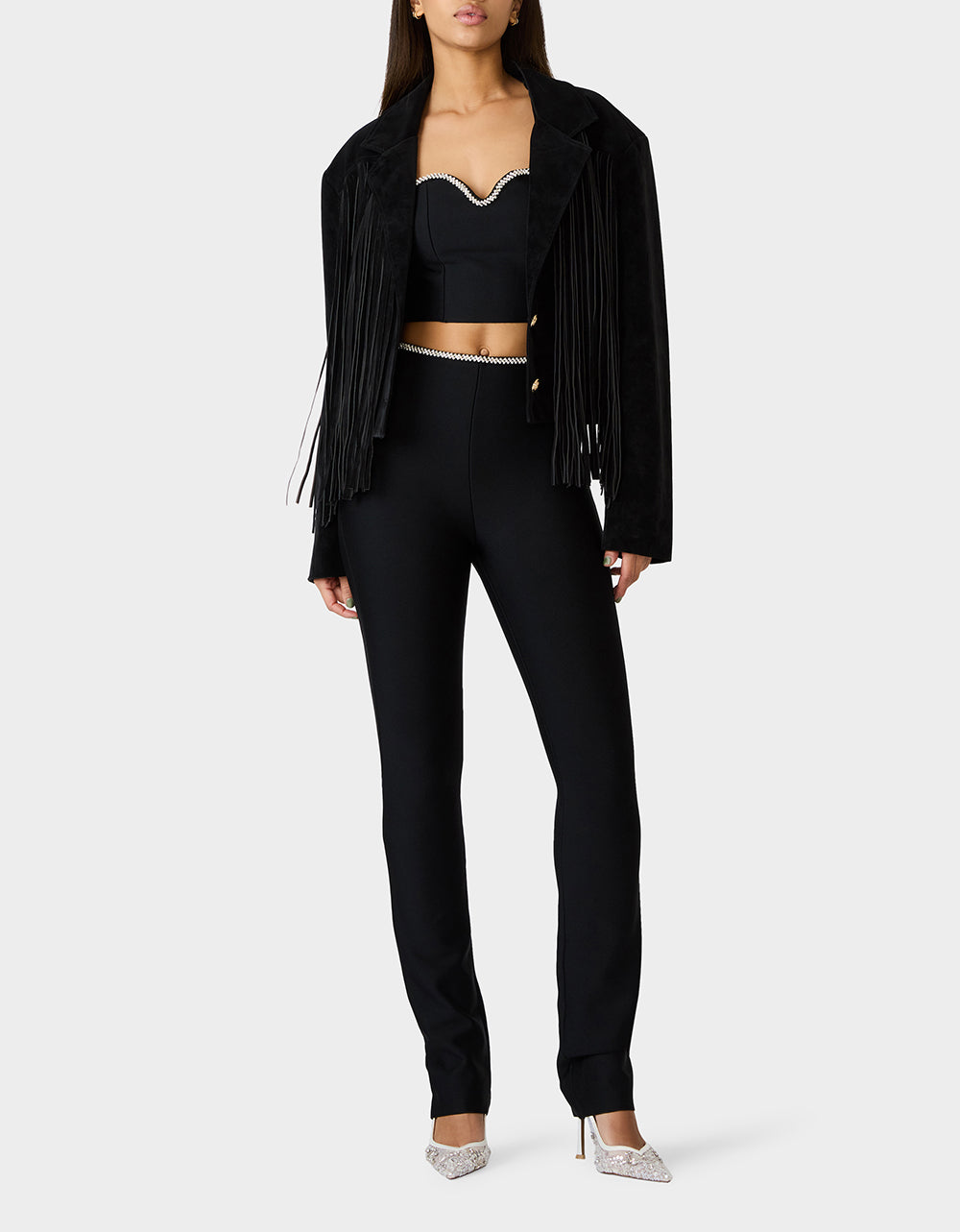 FRINGE FEVER JACKET BLACK Women's Black Fringe Jacket | Betsey Johnson Sale
