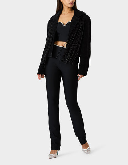FRINGE FEVER JACKET BLACK Women's Black Fringe Jacket | Betsey Johnson Sale