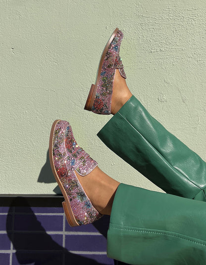 ARON FLORAL MULTI Loafers | Betsey Johnson Latest