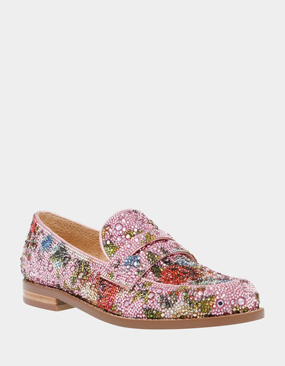 ARON FLORAL MULTI Loafers | Betsey Johnson Latest