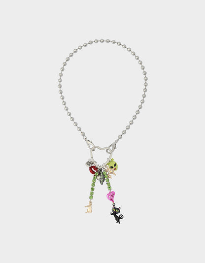 ALIEN PEARL PENDANT MULTI Women's Alien Charm Necklace | Betsey Johnson Smart Buy