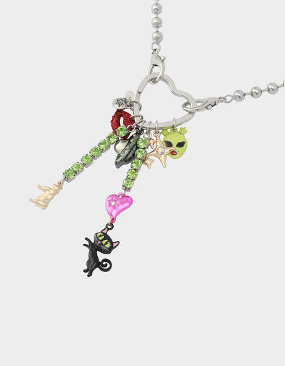 ALIEN PEARL PENDANT MULTI Women's Alien Charm Necklace | Betsey Johnson Smart Buy
