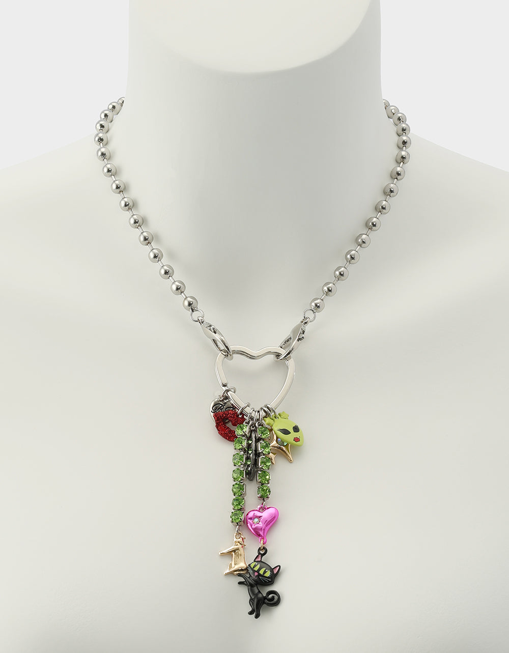 ALIEN PEARL PENDANT MULTI Women's Alien Charm Necklace | Betsey Johnson Smart Buy