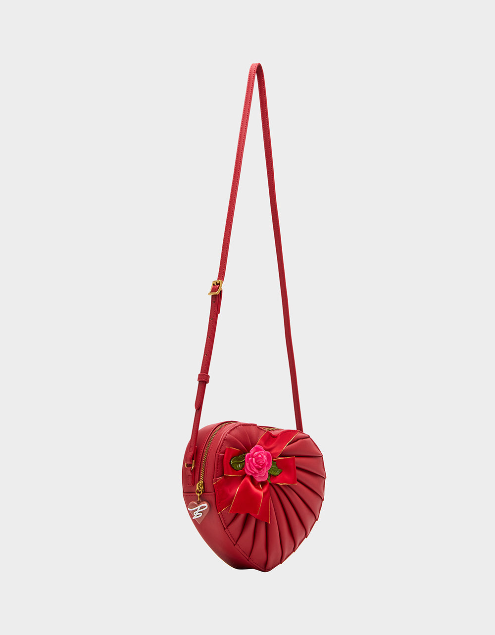 KITSCH RETRO ROMEO RED Women's Valentine's Day Heart Crossbody Handbag | Betsey Johnson Deals