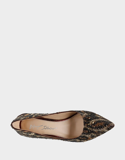 JODY LEOPARD Pointed Toe Pumps | Betsey Johnson Top Pick