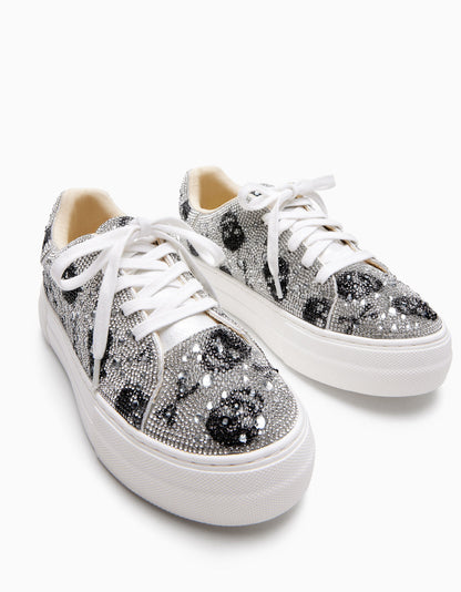 SIDNY SKULLS Rhinestone Sneaker | Betsey Johnson Essential