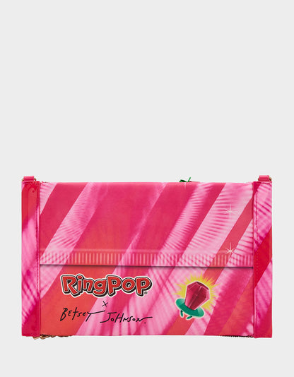 RING POP® PARTY POUCH PINK Women's Clutch Chain Strap Crossbody Handbag | Betsey Johnson Latest