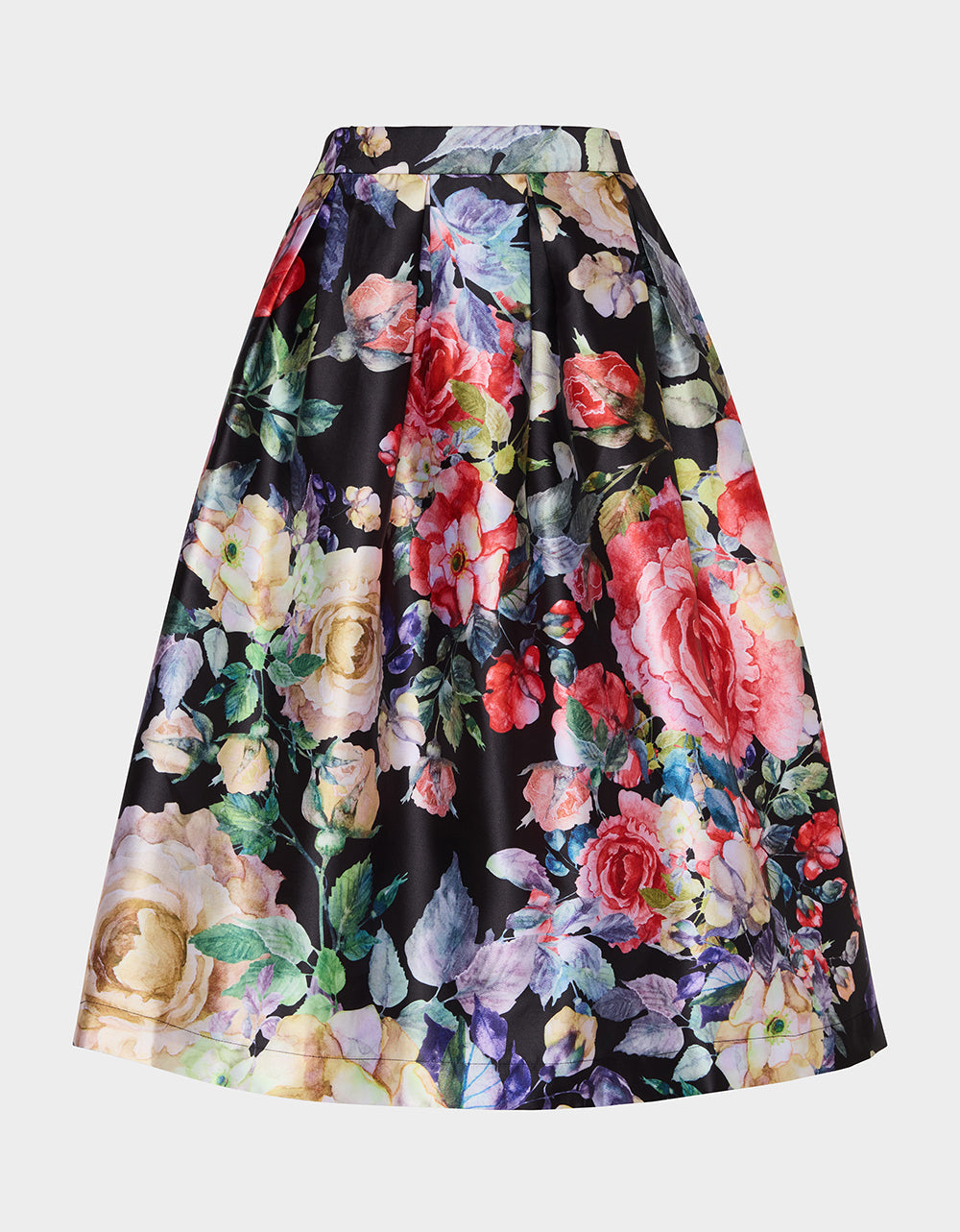 BOTANQUE SKIRT BLACK Women's Floral Midi Skirt | Betsey Johnson Smart Buy