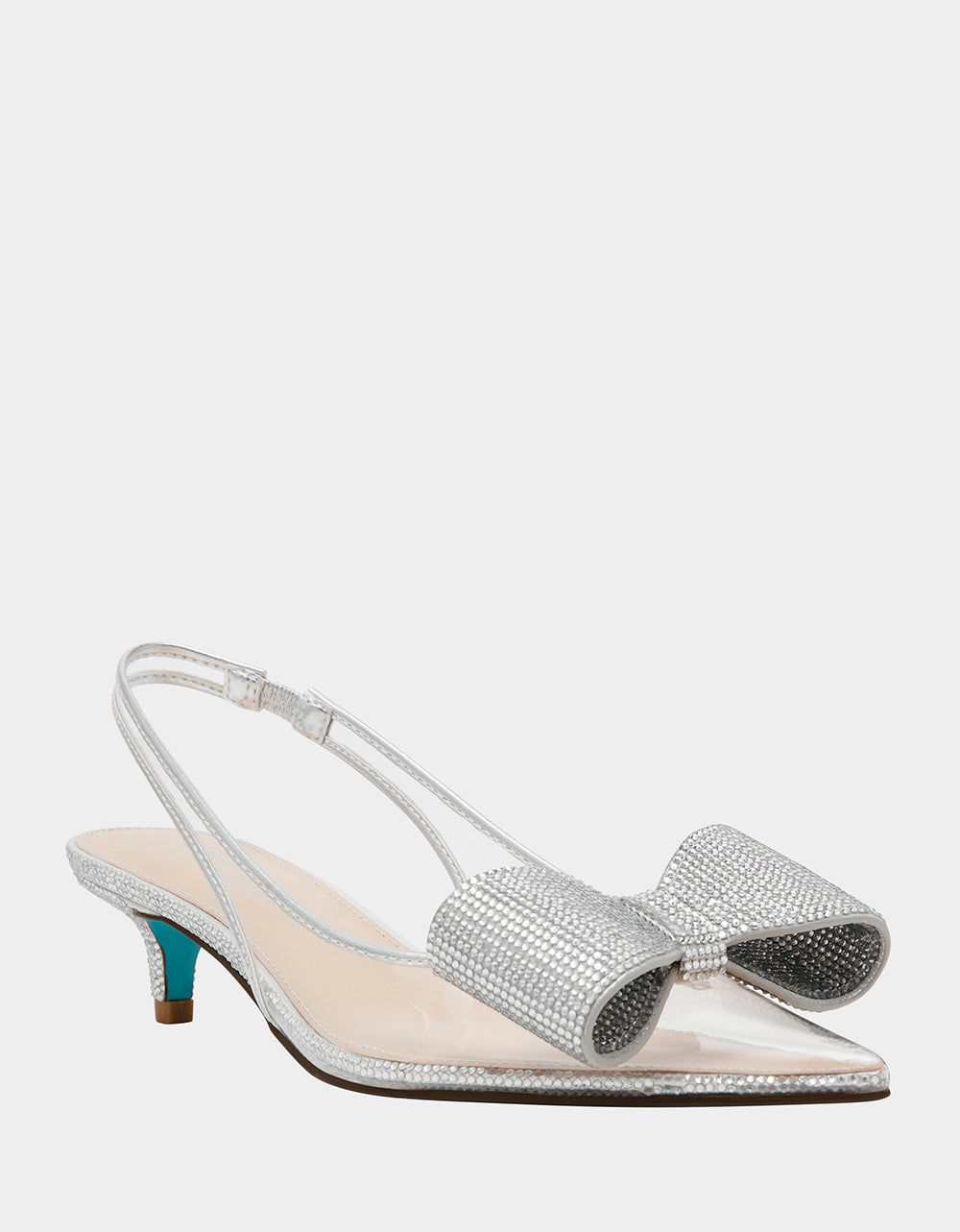 ALLI SILVER Slingback Kitten Heel | Betsey Johnson Special Offer