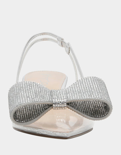 ALLI SILVER Slingback Kitten Heel | Betsey Johnson Special Offer