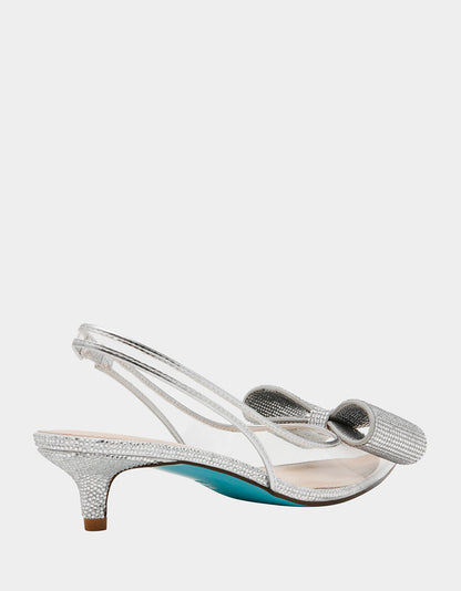 ALLI SILVER Slingback Kitten Heel | Betsey Johnson Special Offer