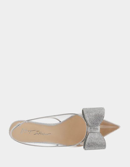 ALLI SILVER Slingback Kitten Heel | Betsey Johnson Special Offer