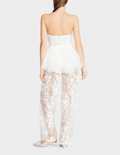 JENNA JUMPSUIT WHITE | Betsey Johnson Quality