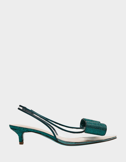 ALLI EMERALD Slingback Kitten Heel | Betsey Johnson Popular