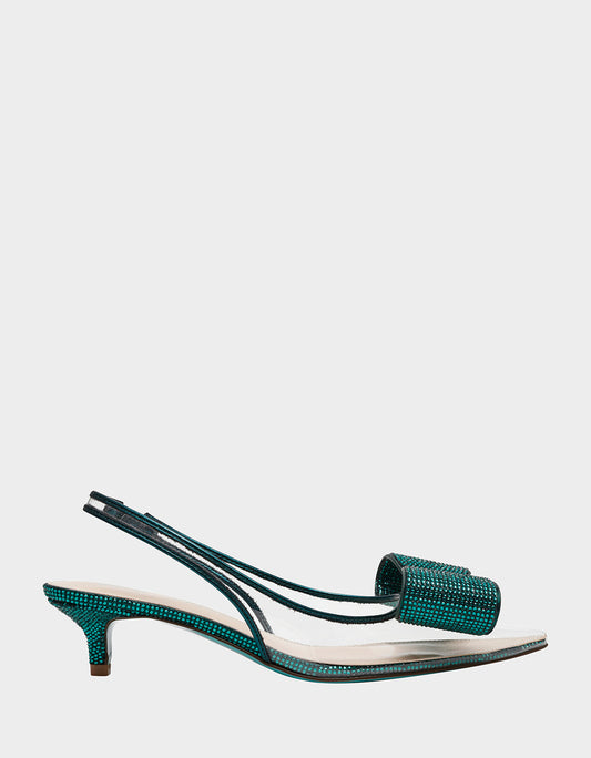 ALLI EMERALD Slingback Kitten Heel | Betsey Johnson Popular