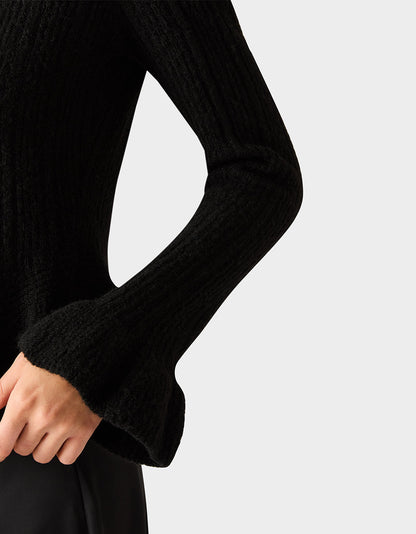 BELLE CARDIGAN BLACK Women's Black V-Neck Button Down Cardigan Sweater | Betsey Johnson Value