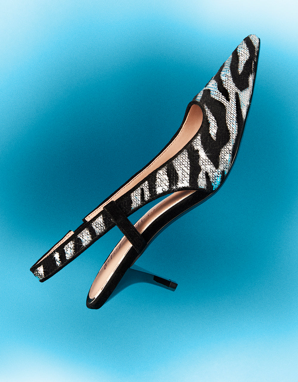 WILLAH BLACK Slingback Kitten Heel | Betsey Johnson Classic
