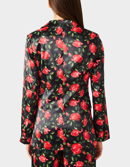 POWER BLOOM BLAZER/PANT BUNDLE Women's Rose Print Blazer and Pant Set | Betsey Johnson New