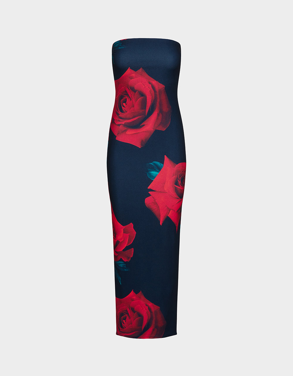 ROSE REVERIE DRESS RED Women's Floral print Maxi Strapless Dress | Betsey Johnson Popular