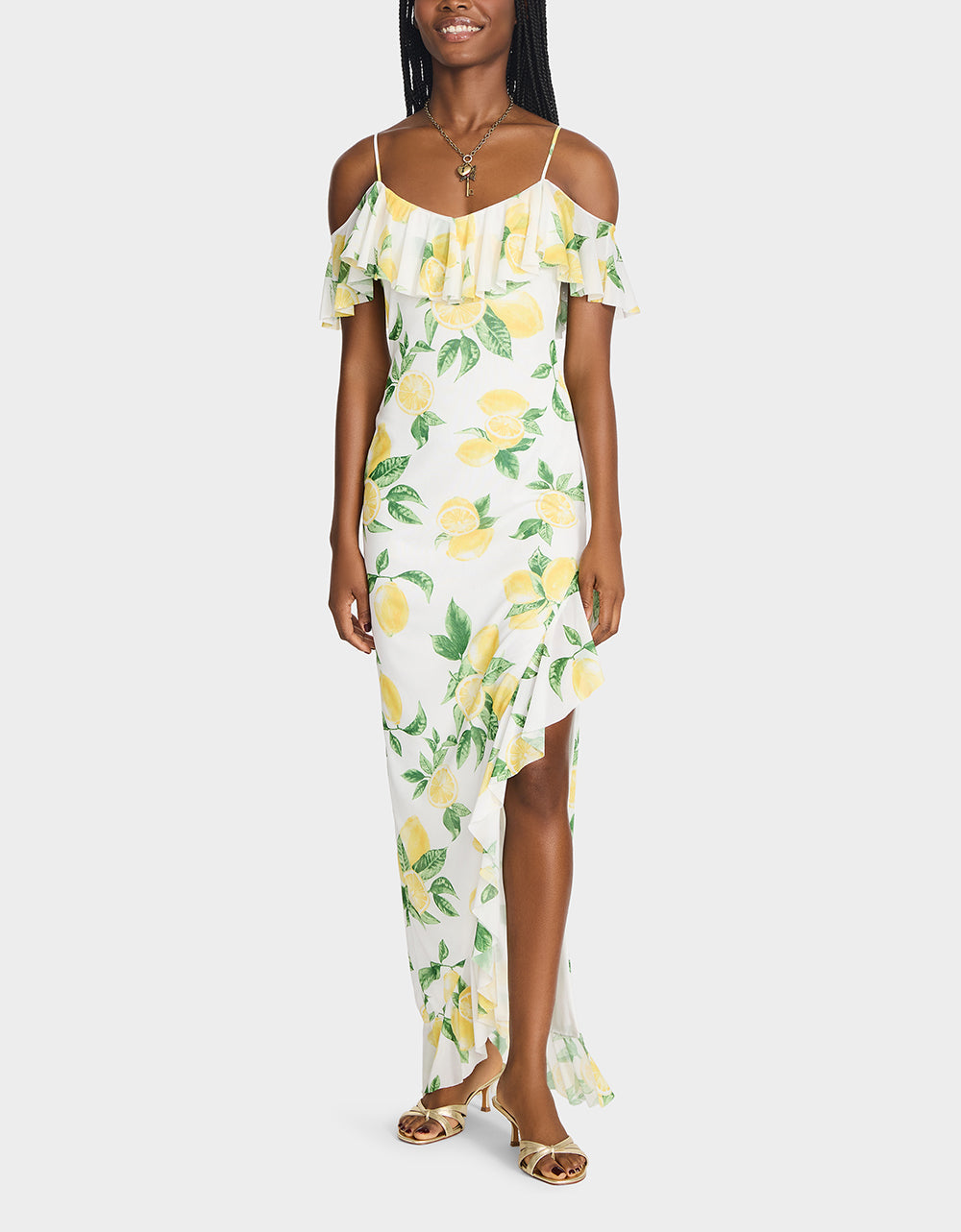 LIMONCELLO NIGHTS DRESS LEMON Print Flowy Maxi Women's Dress | Betsey Johnson Latest