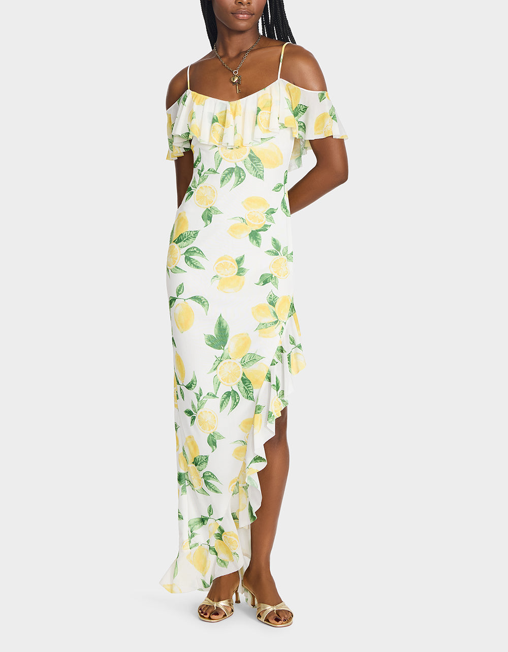 LIMONCELLO NIGHTS DRESS LEMON Print Flowy Maxi Women's Dress | Betsey Johnson Latest
