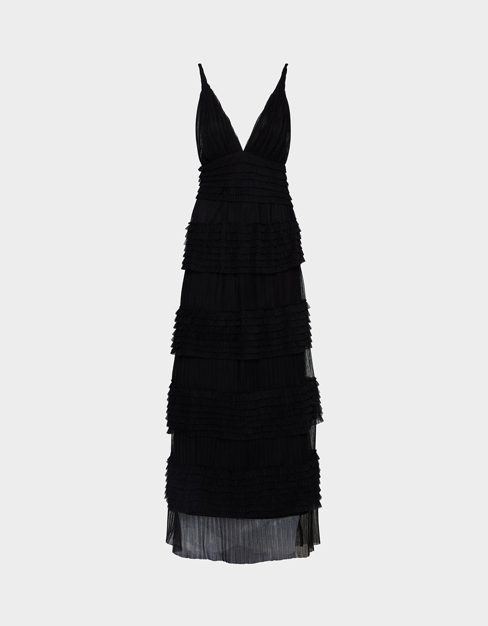 TIERED TULLE GOWN BLACK Women's Maxi Tulle Dress | Betsey Johnson Deals