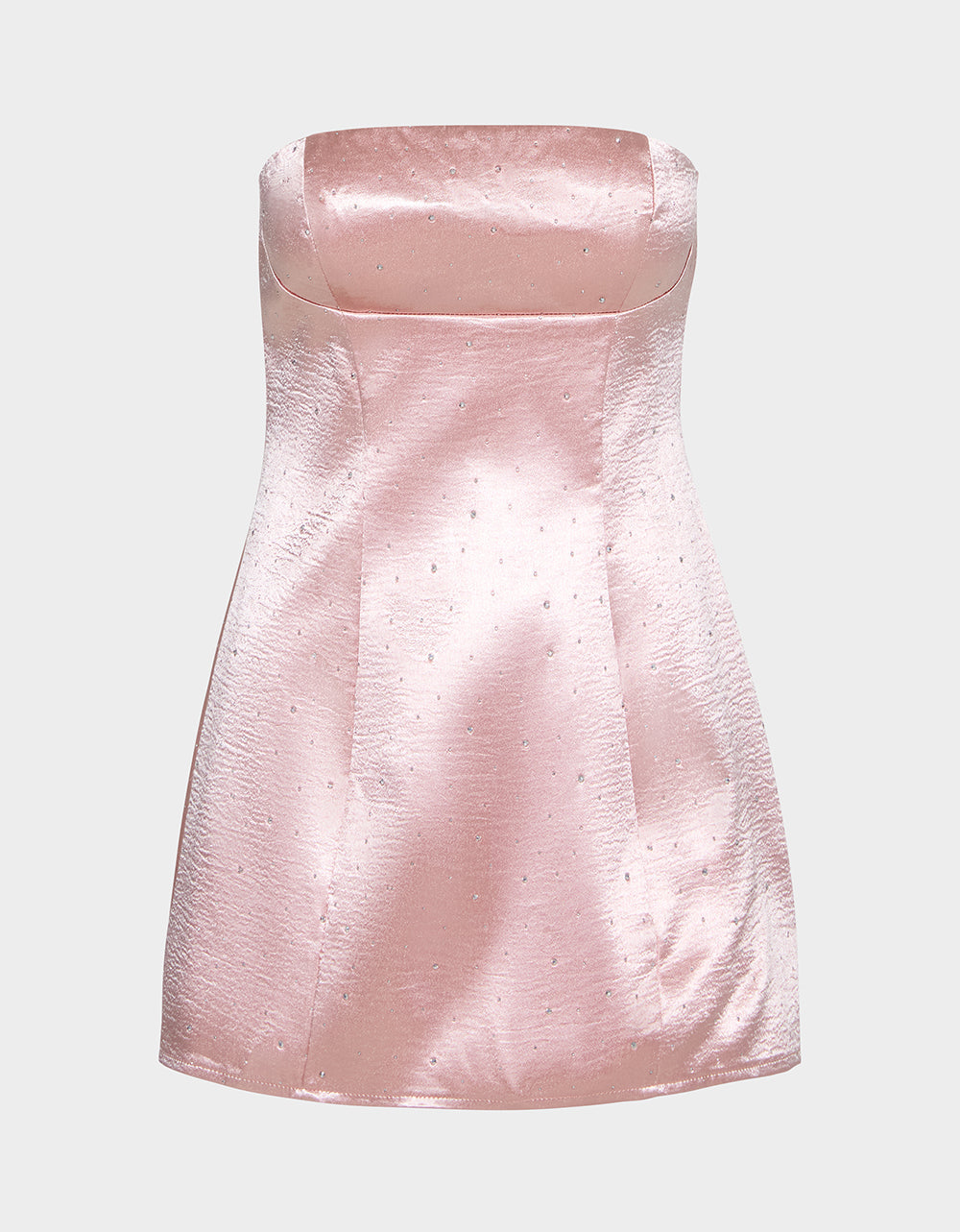 CONTOUR SPARKLE DRESS BLUSH Women's Pink Blush Rhinestone Strapless Mini Dress | Betsey Johnson Discount