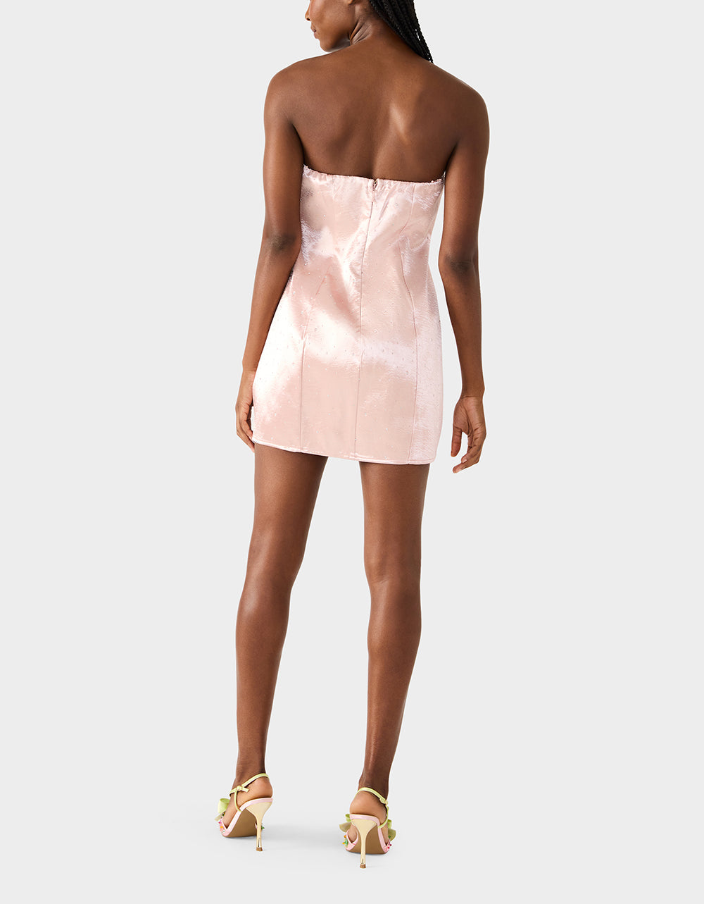 CONTOUR SPARKLE DRESS BLUSH Women's Pink Blush Rhinestone Strapless Mini Dress | Betsey Johnson Discount