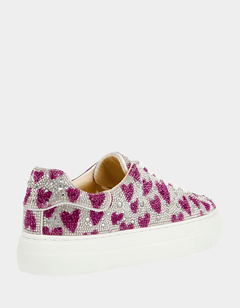SIDNY FUCHSIA HEARTS Rhinestone Sneaker | Betsey Johnson Best Price