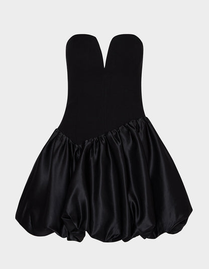 BUBBLE SOIREE DRESS BLACK Women's Black Bubble Hem Strapless Mini Dress | Betsey Johnson Popular