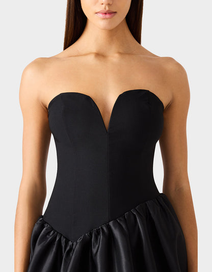 BUBBLE SOIREE DRESS BLACK Women's Black Bubble Hem Strapless Mini Dress | Betsey Johnson Popular