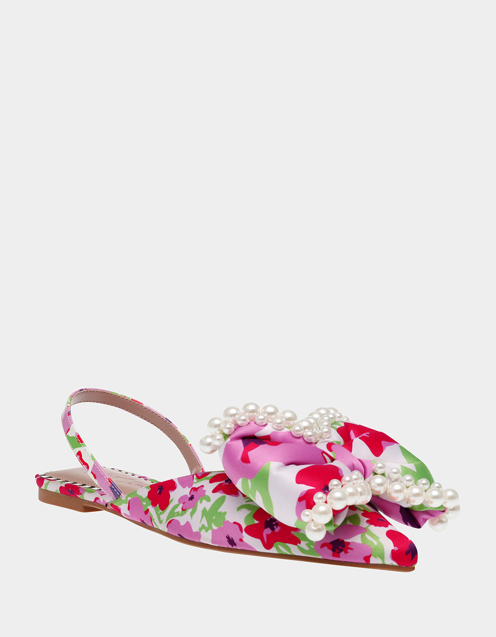 CAMILO WHITE MULTI Floral Slingback Flats | Betsey Johnson Best Price