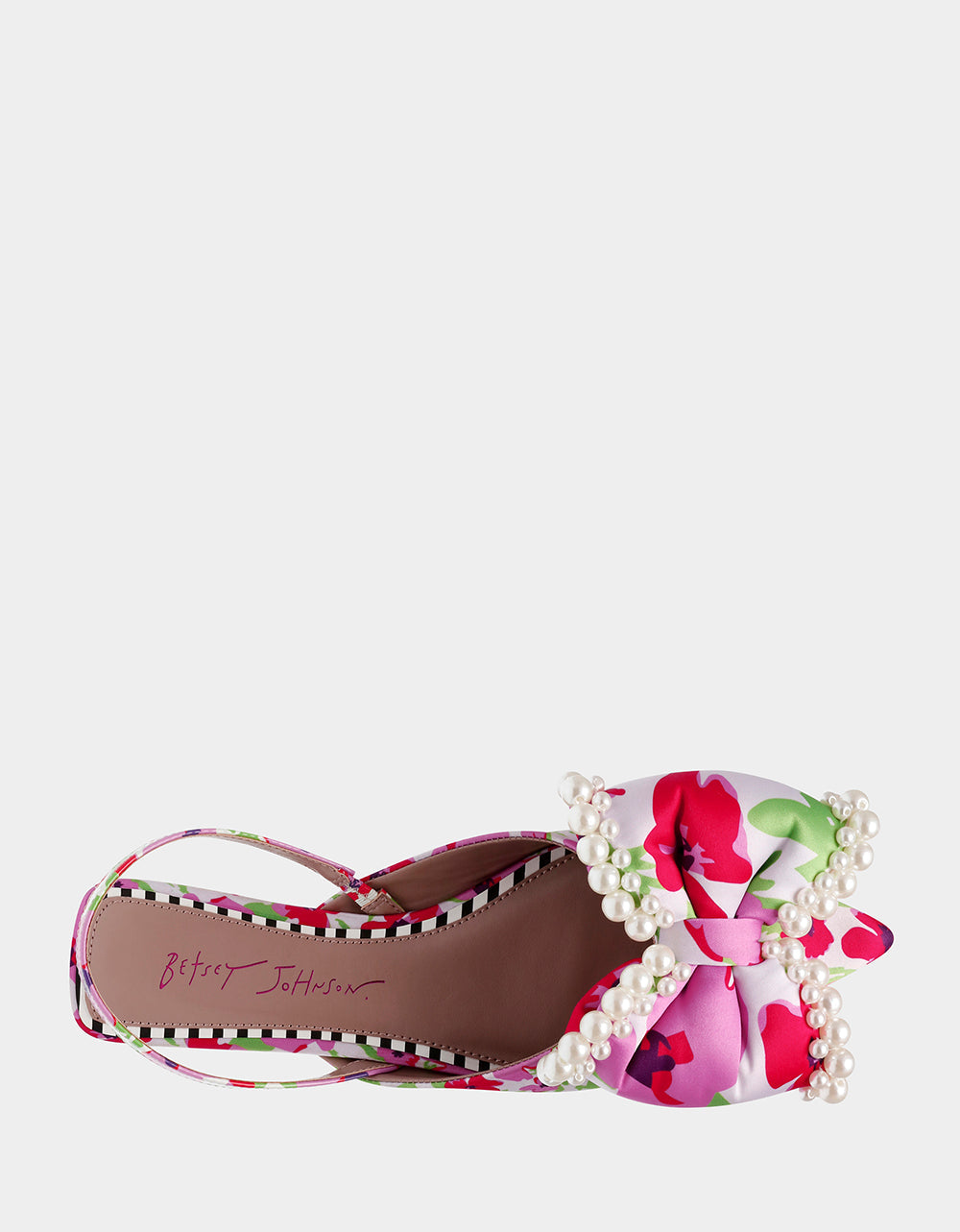 CAMILO WHITE MULTI Floral Slingback Flats | Betsey Johnson Best Price