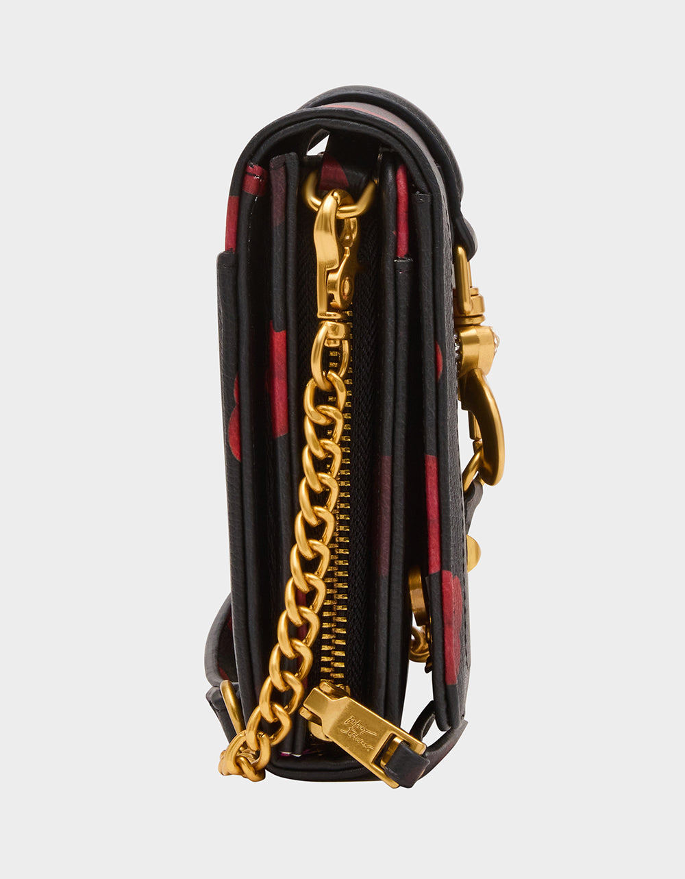 KISSES WALLET ON CHAIN BLACK/MULTI Women's Valentine's Day Lip Kisses Wallet | Betsey Johnson New